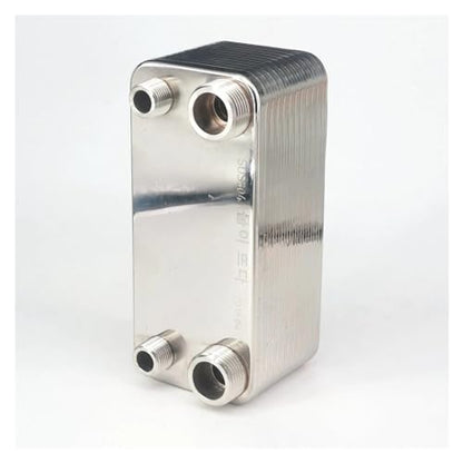 24 Plates Heat Exchanger Beer Wort Chiller Cooler SUS 304 Stainless Steel for Homebrew Beer Robust Construction