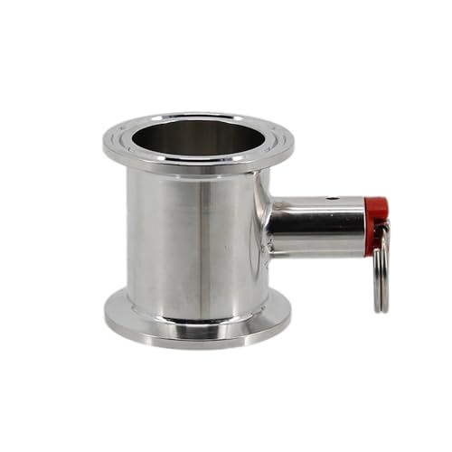1.5 Inch Tri Clamp Pressure Relief Valve (PRV) Tube, 304 Stainless Steel, 17/35 PSI, for Homebrew Dry Hopper & Conical Fermenter, 1pc(17 psi)