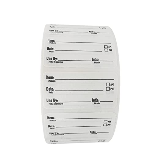 2x1 Dissolvable Food Labels, 1000 Label Stickers, Bottle Labels for Storage Bins, Sticker Labels for Food containers, (1000, Black) - color: Black, size: 1000