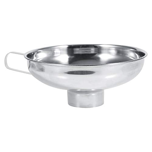 Gavigain Wide Mouth Funnel, Stainless Steel Household Wide Mouth Canning Jars Funnel with Handle, Canning Funnel for Kitchen Use, Wide Mouth Funnels(Large) - size: Large