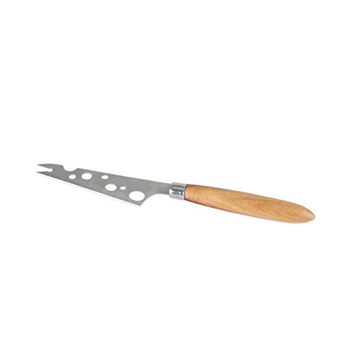 Twine Soft Cheese Knife - Stainless Steel Knife Set - Charcuterie Tools Cheese Board Accessories - Stainless Steel and Wood, Set of 1