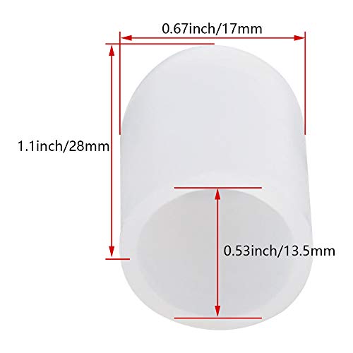 Othmro 25pcs Silicone Protective Round Rubber End Caps, 13.5x17x28mm/0.53x0.66x1.10 inches (ID x OD x H) Random Color End Cap Cover Screw Thread Protectors - size: 25pcs 13.5*17*28mm