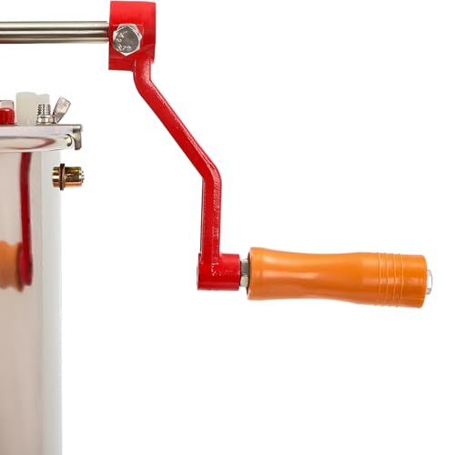 3 Frame Manual Honey Extractor, Stainless Steel Honey Spinner with Stable Triangular Leg Base for Beekeepers, Farm and Household Honey Harvesting