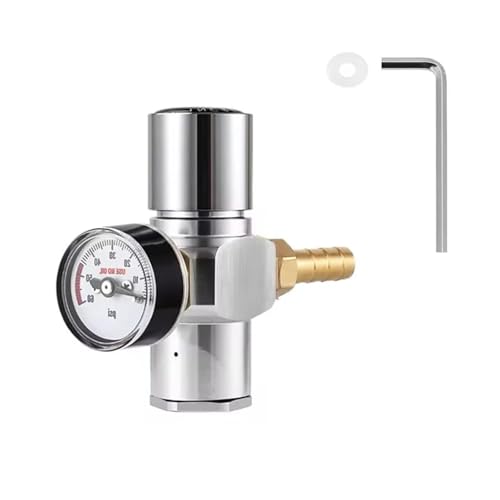Home Brewing 0-60PSI Mini Co2 Regulator,Portable Co2 Charger with Stable Pressure & Steel Ring Gas Inlet,Homebrew Carbonated Kit Wine Accessories(C) - color: C