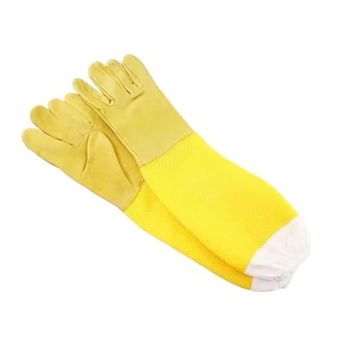 Breathable Beekeeping Gloves Long Sleeve Sheepskin Palm Comfortable Apiculture Tool 1 Pair