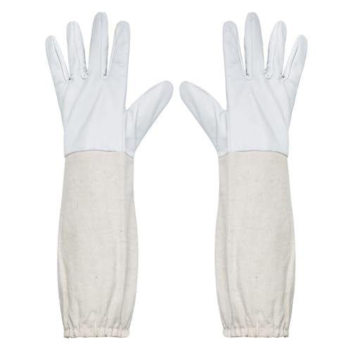 Luwint Kids Premium Goatskin Leather Garden Gloves - Protective Gauntlets for Boys Girls Planting Cactus Rose Pruning - size: Small
