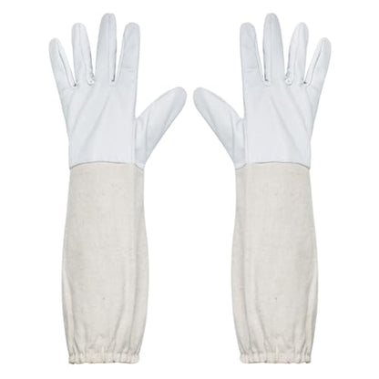 Luwint Kids Premium Goatskin Leather Garden Gloves - Protective Gauntlets for Boys Girls Planting Cactus Rose Pruning - size: Small
