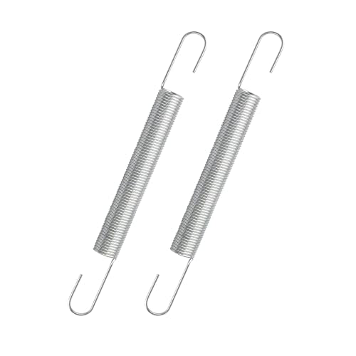 2 Pack 540183#61 4 Inch Double-Hook Tension Spring, Spring Steel | Small Extension Spring for Automotive, Household, Toys & Hardware Replacement Parts