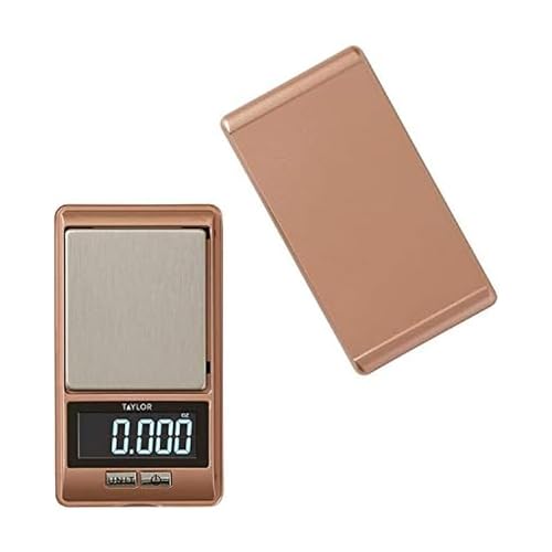 Taylor High-Precision Digital Portioning Scale with Cover, 16OZ/500G, Rose Gold - color: Rose Gold, size: 16OZ/500G
