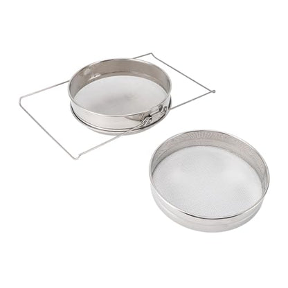Stainless Steel Honey Strainer Double Sieve Filtration Tool for Beekeeping Equipment 2 Pack 9.8 X 16.3 Inch