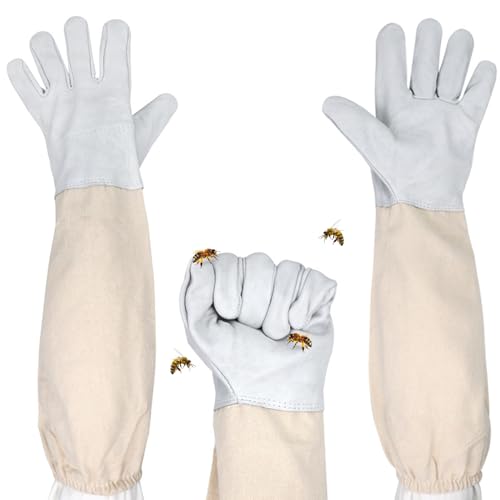 Bee Gloves Protective Leather Beekeeping Supplies Long Sleeve Garden Gloves Reusable for Beekeepers Camping Car Mechanic