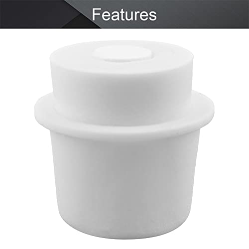 Othmro 1Pcs Drilled Rubber Stopper with Airlock, White Drilled Bungs Stopper with 1.46"-1.61" Hole for Fermentation Use, Homebrewing Beer Kombucha Airlock Stopper