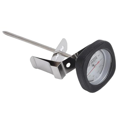 Instant Read Pocket Milk Frothing Thermometer with Clip, 304 Stainless Steel, Square Shape, Black, for Chocolate and Coffee Drinks (Black) - color: Black