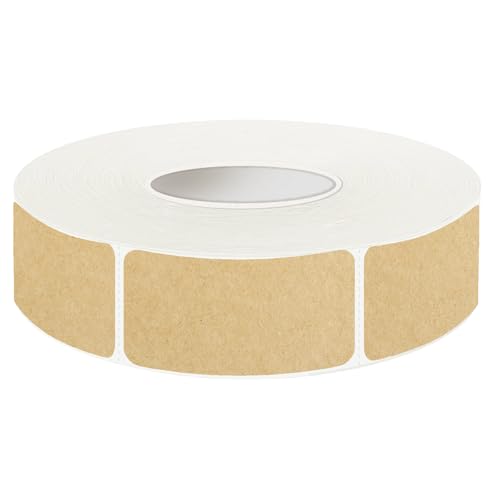 500Pcs Kraft Label Stickers Removable Writable Gift Labels, Self-Adhesive Brown Labels for Essential Oil Bottle, Jars, Food Storage or Gift Decoration (Each Measures 1x 2 inch) - color: Kraft, size: 1 x 2 Inch