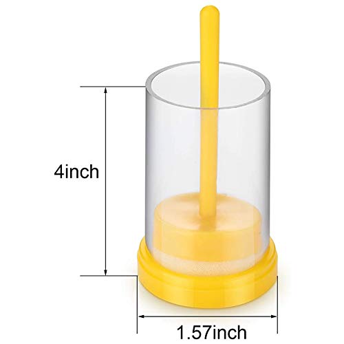 Queen Bee Marking Kit, 2 Queen Marking Cage Tube with 3 Bee Marker Pen for Beekeeper Tool, Yellow