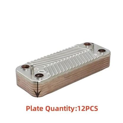 12 Plate Heat Exchanger Beer Wort Chiller Cooler 304 Stainless Steel for Cooling Counterflow Chiller Water Heating
