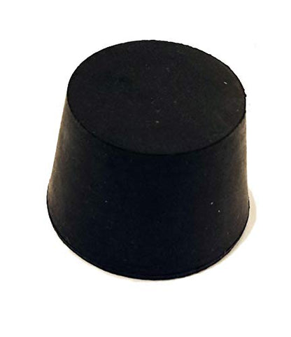 Herco Solid Black Rubber Stopper (Size 10) - 2 pcs