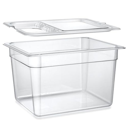 HOMENOTE Sous Vide Container 12 Quart with Universal Collapsible Hinged Lid,Sous Vide Accessories Kit BPA Free,Compatible with Anova and Most Sous Vide Cookers - color: Container - without accessories