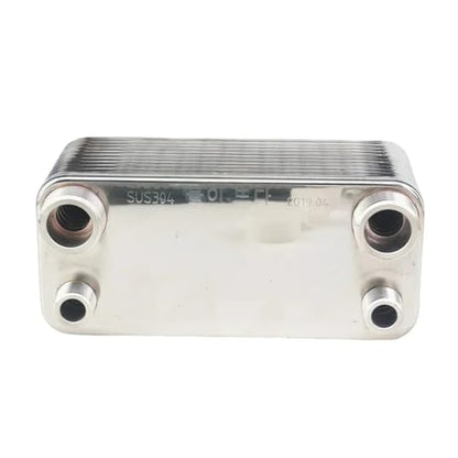 Female Thread Plate Wort Chiller Version 24 Plate Heat Exchanger Wort Chiller Cooler SUS304 Stainless Steel(3L4 INCH BSPT_BSPT) - size: 3L4 INCH BSPT_BSPT