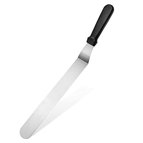 New Star Foodservice Angled Icing Spatula, 14 Inch Blade, 19 Inch Overall, Bakery-Grade Stainless Steel Offset Spatula for Large Cakes - size: 14-Inch Angeled