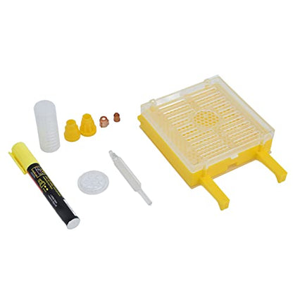 Aramox Bee Rearing Kit Plastic Queen Bee Grafting Kit with Marking Pen and 357 Pieces for Queen Cultivation Reusable Setup for Beekeepers and Apiaries
