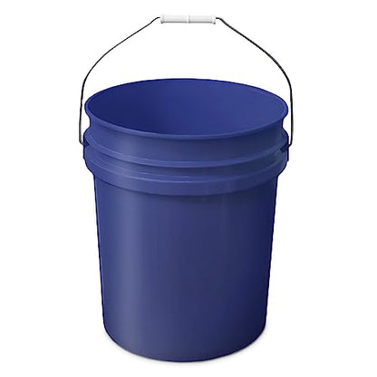 EconoHome 5-Gallon Dark Blue Bucket Pail Container Without Lid | Metal Handles with Plastic Grip for Easy Carrying | Easy Stack | Heavy-Duty Extra Durable | Food Grade | BPA Free - 5 Pack - color: Dark Blue, size: 5 Pack