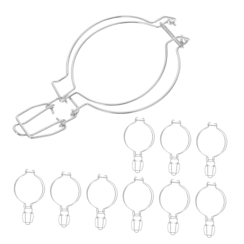 10-Pack Glass Jar Sealing Buckles Metal Wire Lock Clips Sealing Wire Clamps for Kitchen Storage Home and Restaurant Use Easy Open and Close Jar Fasteners - color: Silver, size: 17.00X9.00X1.00CM
