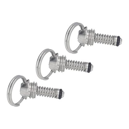 Beer Keg Relief Valve, 304 Stainless Steel Pressure Release Valve Replacement for Lock Keg Lid, 3PCS Set with Pull, Rustproof & for Home
