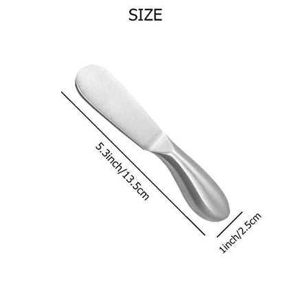 4 Pcs Stainless Steel Multipurpose Cheese and Butter Spreader Knives Set - Charcuterie Utensils for Cheese, Cold Butter, Jam, Pastry Making