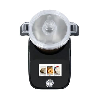 Fromaggio Stainless Steel Smart Cheese Maker, Wi Fi Touchscreen | WI-FI App Control and LCD Touchscreen. Stainless Steel Unit with Removable, Dishwasher-Safe Pot, Cutters, Drainer, And Mold - color: Stainless Steel