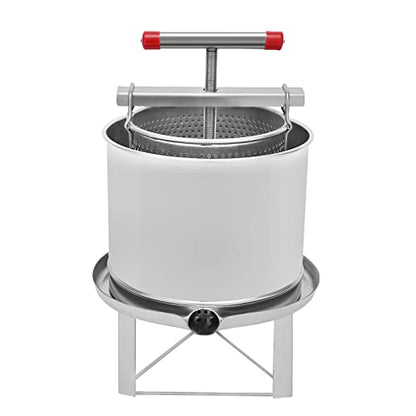 Large Bee Honey Press Extractor, Household Manual Honey Press Machine, Beeswax Presser 12.6L Stainless Steel Household Grape Fruit Juice Wine Making Equipment - size: 12.6L/532.6 Oz