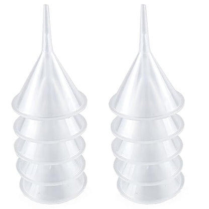 Mini Funnel 10 Pcs Kitchen Use Funnels Small Narrow Neck Plastic Urn Filling Tool for Lab Bottle,Sand Painting,Perfume,Spice,Powder,Essential Oil,Kitchen Food Grade Plastic,Water Bottle
