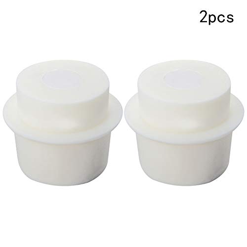 Othmro 2Pcs Drilled Rubber Stopper with Airlock, White Drilled Bungs Stopper with 1.73"-1.93" Hole for Fermentation Use, Homebrewing Beer Kombucha Airlock Stopper