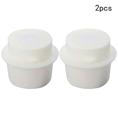 Othmro 2Pcs Drilled Rubber Stopper with Airlock, White Drilled Bungs Stopper with 1.73"-1.93" Hole for Fermentation Use, Homebrewing Beer Kombucha Airlock Stopper