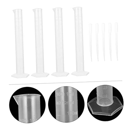 Cabilock 1 Set Laboratory Measuring Cylinder Graduated Dropper Measure Tubes Liquid Cylinders Measuring Cylinder Kit Chemistry Cylinder Equipment Laboratory Cylinder Plastic