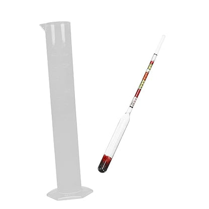 2 Sets Home Brew Hydrometer Kit Round Cylinder Triple Scale Alcohol Meter for Wine Making Beginners - color: 3