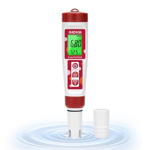 pH Meter for Water and Food pH Meter, for Hydroponic,TDS Water Tester for Drinking Water,Digital pH Meter with Backlit & ATC for Hydroponic Nutrient,Pool,Aquarium,Tap Water,Home Use