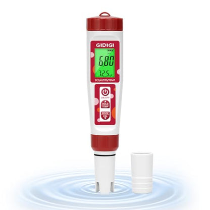 pH Meter for Water and Food pH Meter, for Hydroponic,TDS Water Tester for Drinking Water,Digital pH Meter with Backlit & ATC for Hydroponic Nutrient,Pool,Aquarium,Tap Water,Home Use