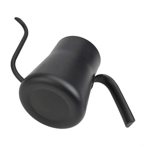 Gooseneck Pour Over for kettle 550ml with Thermometer, Stainless Steel Coffee Drip Pot for Stable Flow, Black for teapot Design