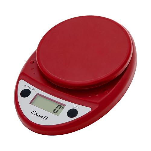 Escali Primo Digital Food Scale Multi-Functional Kitchen Scale and Baking Scale for Precise Weight Measuring and Portion Control, 8.5 x 6 x 1.5 inches, Warm Red - color: Warm Red