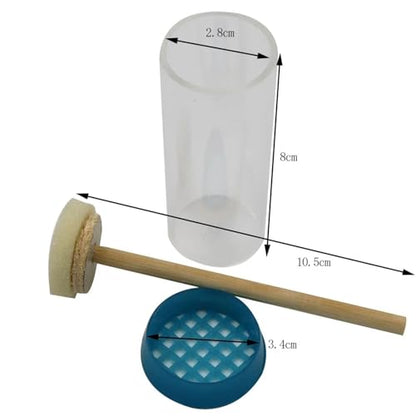 10Pcs Apiculture Bee Queen Marking Cage Bottle Box with Soft Plunger Marker Non-Toxic Beekeeping Equipment