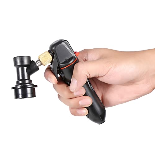 Keg Charger, Portable Keg Charger Co2 Injector Cornelius Corny Keg Charger Draft Beer Dispenser and Balls Lock for Homebrew Soda Valve (Black) - color: Black