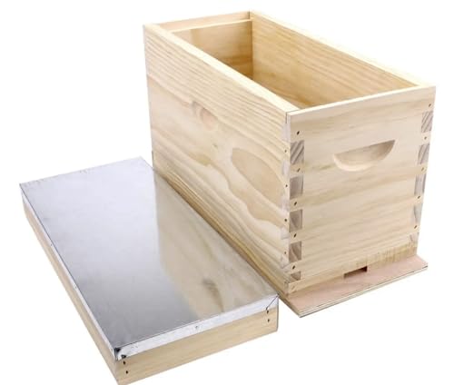 Generic 4 Frame Nuc Complete Kit - Langstroth Style, Brown Wooden Bee Hive