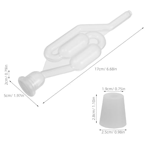 Plastic Fermentation Airlocks and Bung Set for Homebrew Beer and Wine Making White S-shaped Bubble Air Lock with Stopper, Prevents Air Return and Explosion, for Beginners