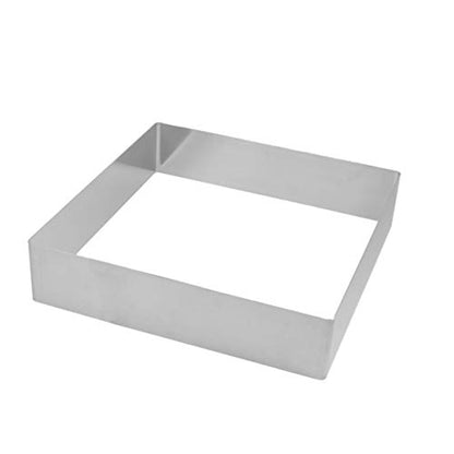 GALPADA Square Cake Ring Stainless Steel Mousse Mold 8.66 X 8.66 X 1.96 in Cake Ring for Baking Pastry Cookies Tiramisu Bread Sandwiches Reusable - size: Size 11