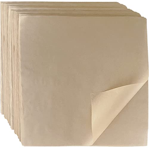 CAMKYDE Deli Paper Sheets 12" X 12" 100PK, Grease Proof Sandwich Wrapping Paper - color: Kraft