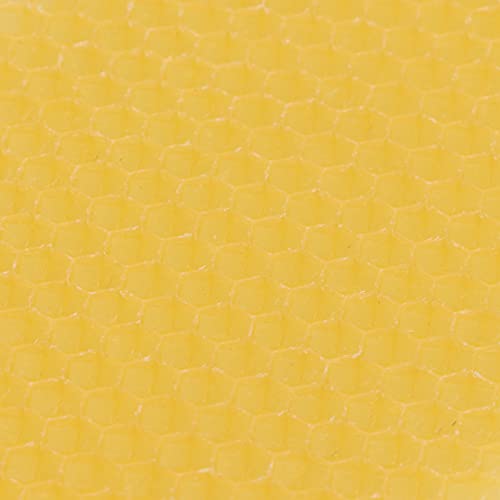 GBSCLOVER 10Pcs Beeswax Sheets, Beeswax Cndle Sheets, Wax Bee Foundation Sheet for Lure Bees, Crafts, Candle Making, Furniture Polish, 5.1x3.5in