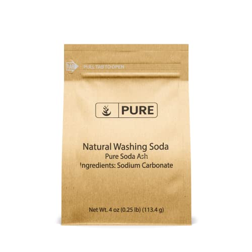 PURE ORIGINAL INGREDIENTS, Washing Soda, 4 Oz | Laundry Booster & Water Softener for Cleaner Clothes, Brighter Whites & Fresh Laundry - size: 4 Ounce