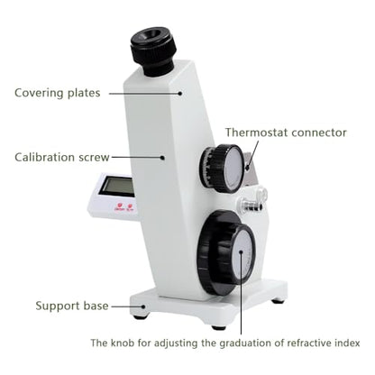 Abbe Refractometer WYA-2WAJ Monocular Refractometer Laboratory Optical Equipment for the Detection and Analysis of Sugar Chemical Industry Beverage Food
