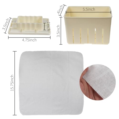 Tofu & Cheese Press Kit - Premium Mold & Presser for Homemade Tofu & Cheese Making - Essential Kitchen Tools for Housewives & Kitchen Enthusiasts(2pcs)